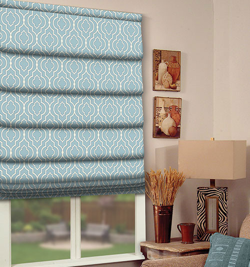 Soft fold Solstice roman shade