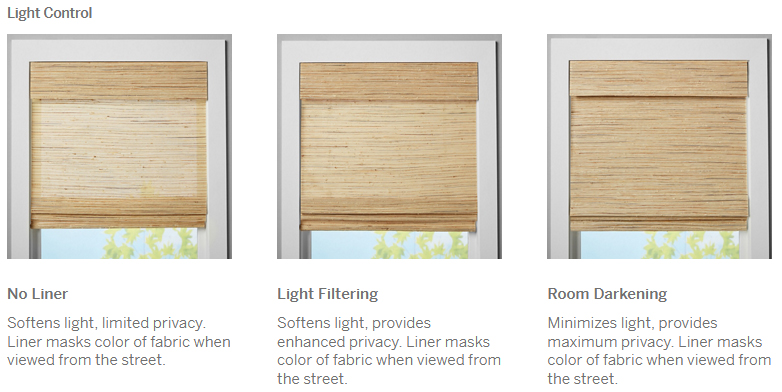 Levolor light control on their woven woods
