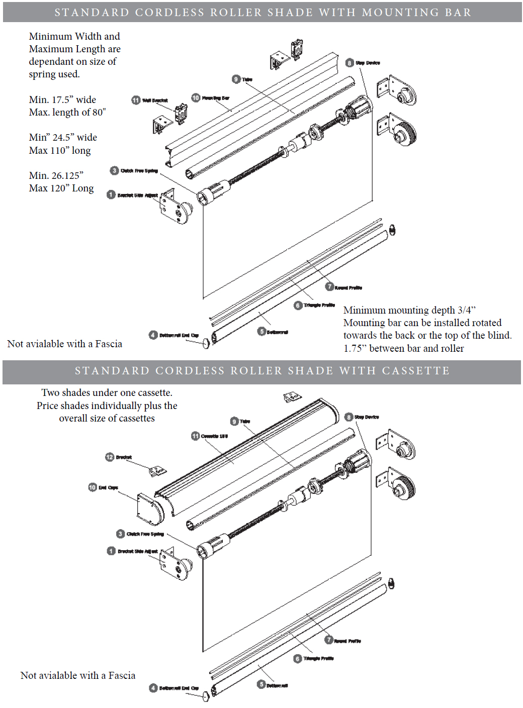 Roller scheme for Oxford House Roller Shades