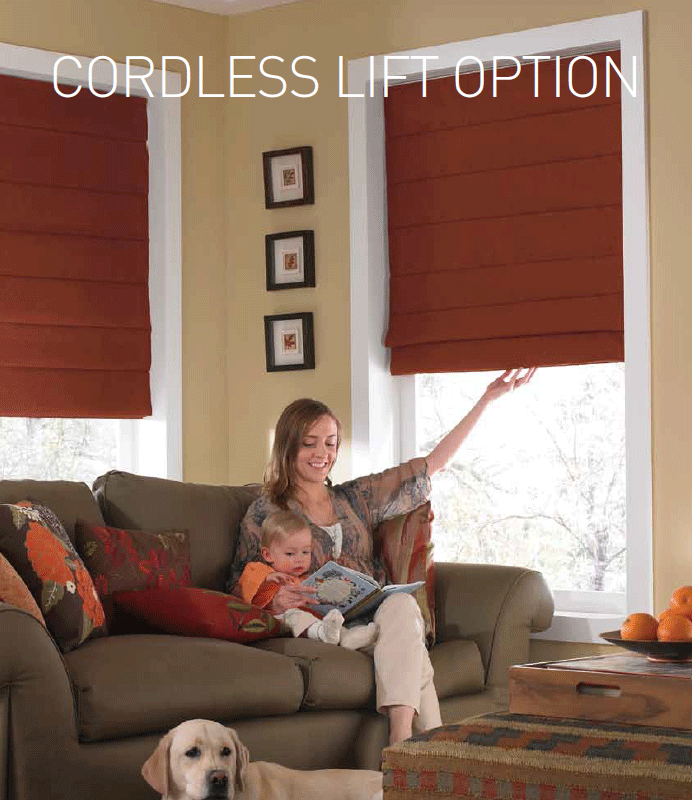 Cordless Roman shade