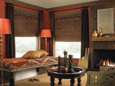 Levolor Natural  Shades Sisal Textures Brown accents the bambo woven wood.