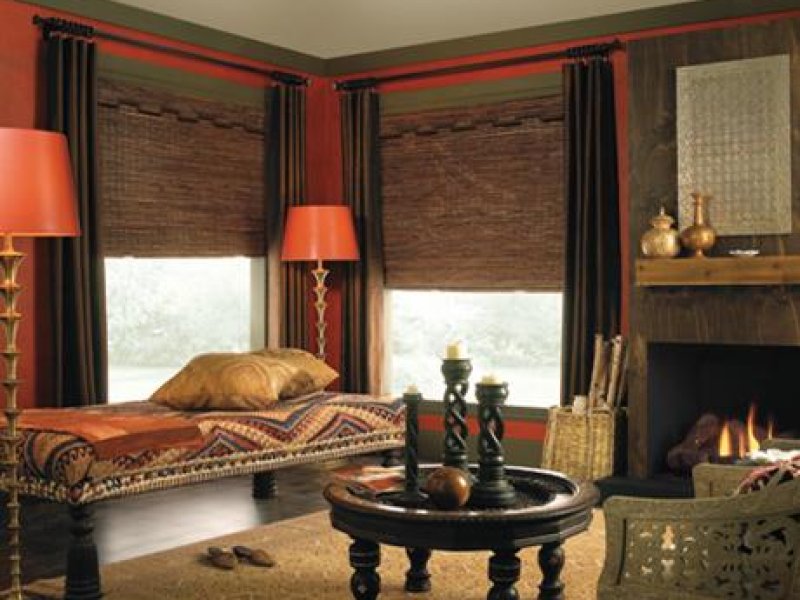 Levolor Natural  Shades Sisal Textures Brown accents the bambo woven wood.