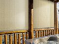 Bali Blinds style Shoji Exterior Solar Roller Shades are a diamond shaped texture fabric roller shade.