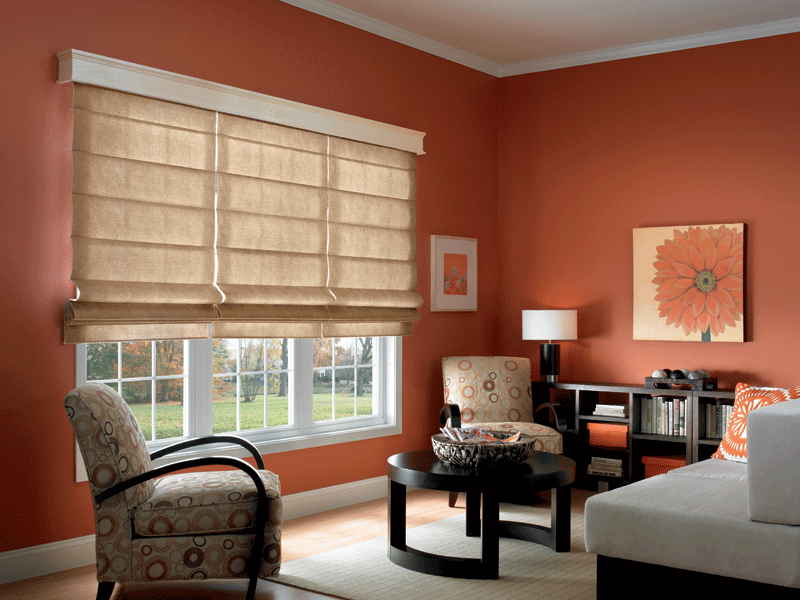 Bali Fabric Roman Shade fenton has irish linen texture
