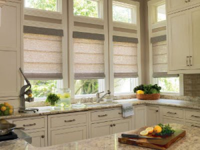 Kingston Levolor Woven wood with room darkening liner
