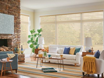 Sheer blinds in style Rooted  Earth 2 by Bali