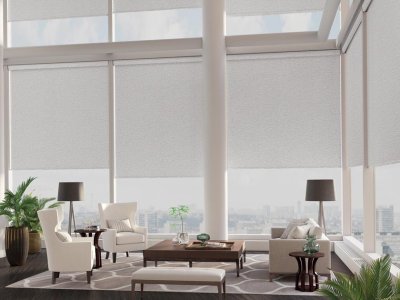 Mermet E Screen textured solar shade by Oxford House