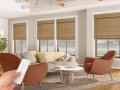 motorized natural woven woods shades