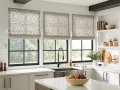 Bali  Blinds Fabric Roman Shade  style Leafmark has a distinct leaf pattern