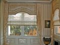 Bali  Blinds Fabric Roman Shade  style Damask brings the leather look to Bali Roman shades.